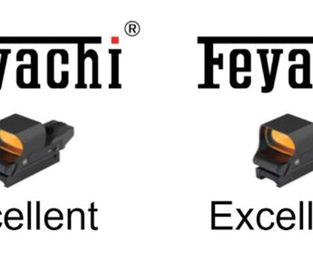 Feyachi red dot sight labeled as excellent with multiple units displayed