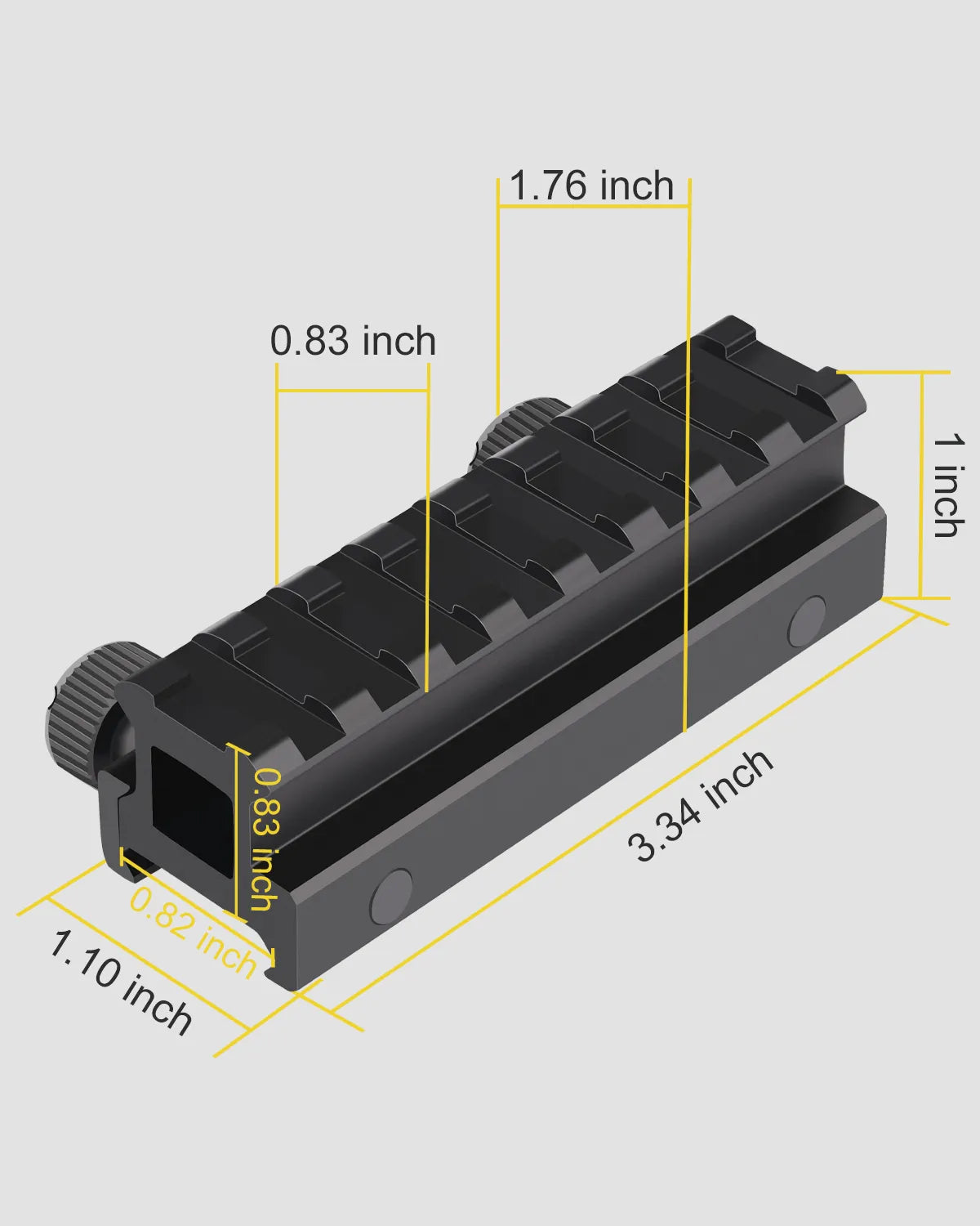 Feyachi RM62 Picatinny Riser Mount - With See Through Hole