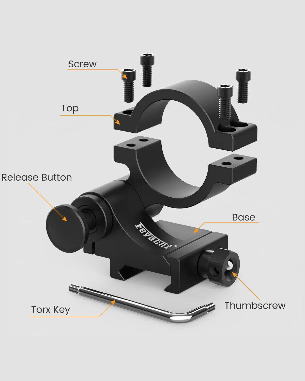 Feyachi T15 Red Dot Magnifier Mount - Flip to Side