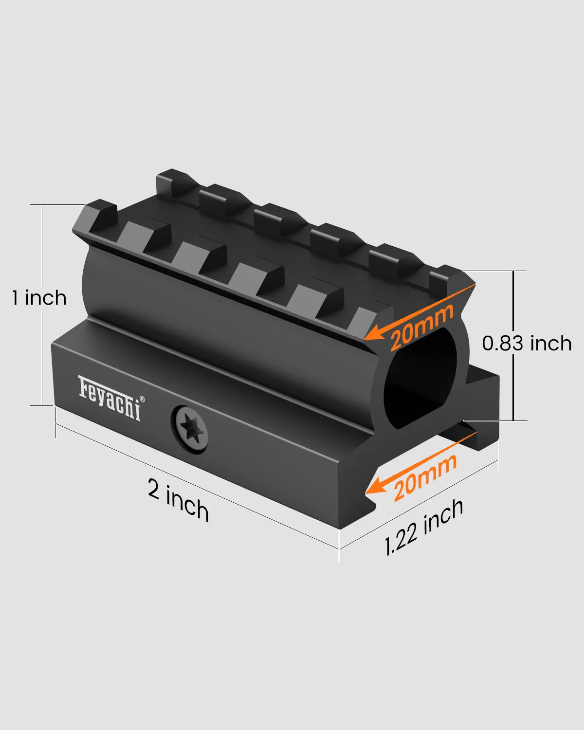 Feyachi Riser Feyachi RM24 Riser Mount - Picatinny Rail 0.83