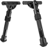 Xaegistac 5.7" to 8" Rifle Bipod Adjustable Compatible with Mlok Hand-Guard, Matte Black