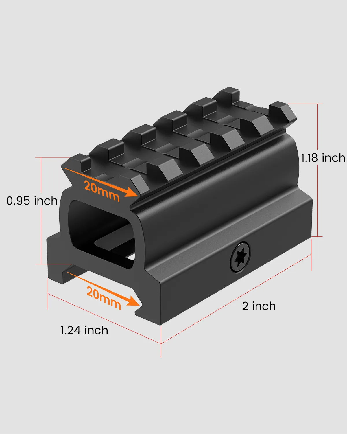 Feyachi Riser Feyachi RM19 Riser Mount - Picatinny Rail 0.95 inch