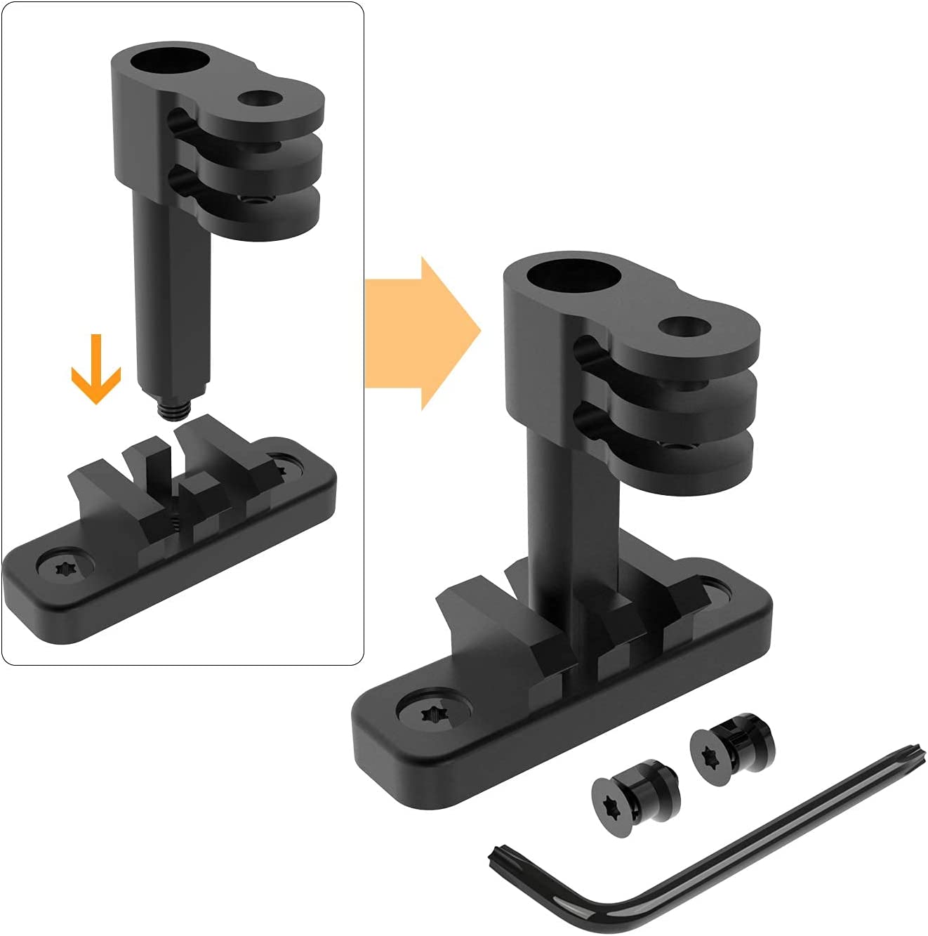 XAegis Gun Mount for Camera Gopro Airsoft Camera Mount Matching with Keymod Rail,Universal 90 Degree Mount for Shooting and Hunting