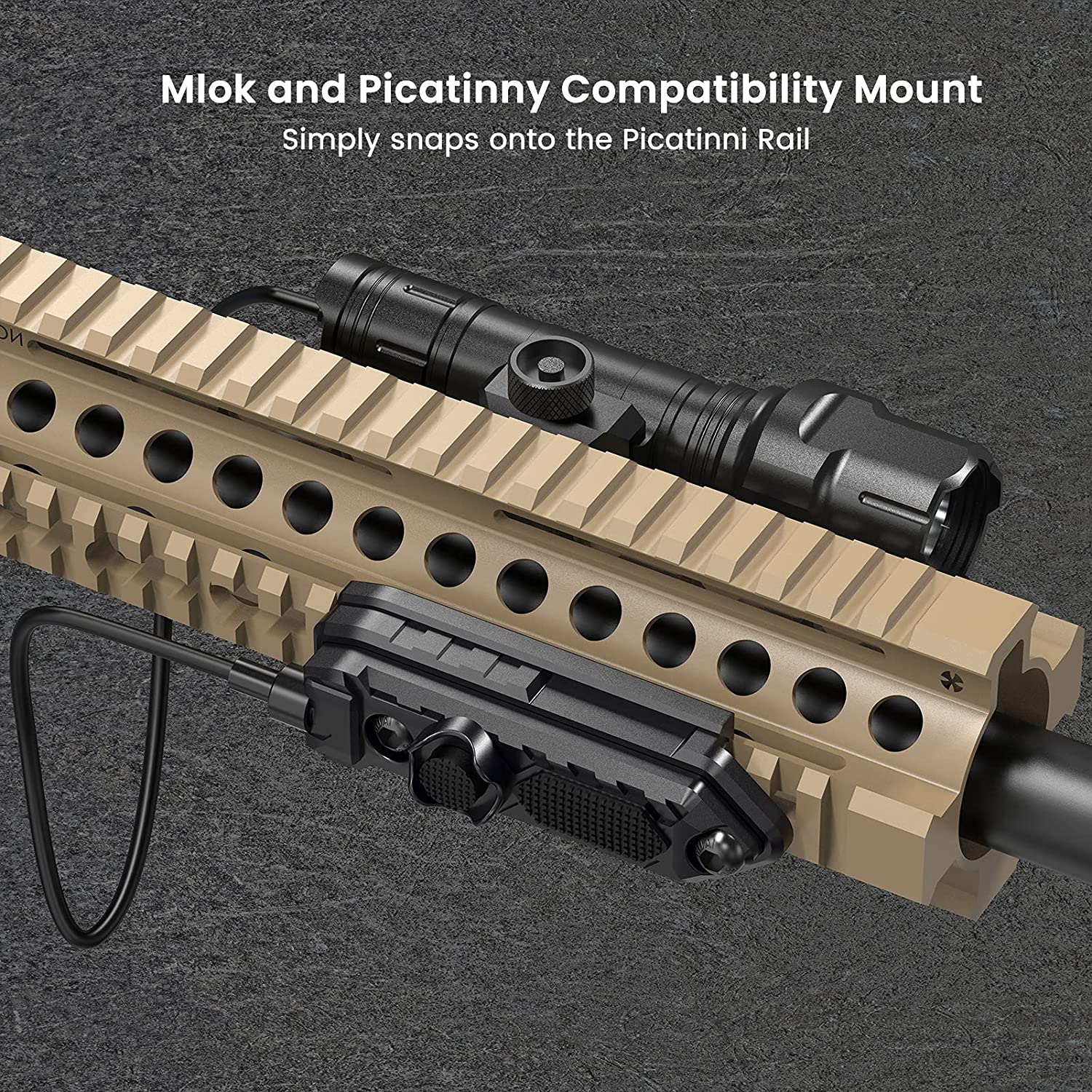 Feyachi PS-30 Pressure Switch for FL Series Compatible with Mlok and Picatinny Rail System
