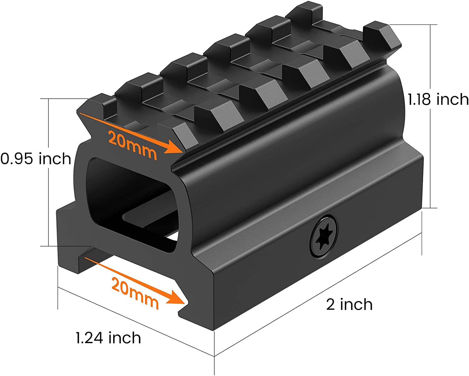 Feyachi Riser Feyachi RM19 Riser Mount - Picatinny Rail 0.95 inch