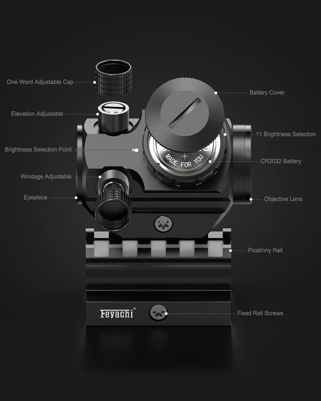 Feyachi RS-28 Red Dot Sight with Tactical 4 Reticles Riflescopes Fits 21mm/22mm Rails,Sand Feyachi RS-28 Red Dot Sight with Tactical 4 Reticles Riflescopes Fits 21mm/22mm Rails,Sand