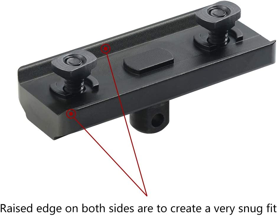 Xaegistac MLOK Bipod Adapter Mount Fits on Mlok System - Mlok Sling Stud - Includes 4 T-Nuts & 4 Screws and 1 Wrench (Mlok bipod Adapter)