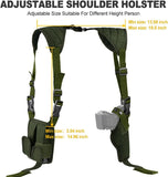Twod Concealed Carry Shoulder Holster Nylon Cross Harness Vertical Shoulder Holster Adjustable for Most Handguns or Pistol