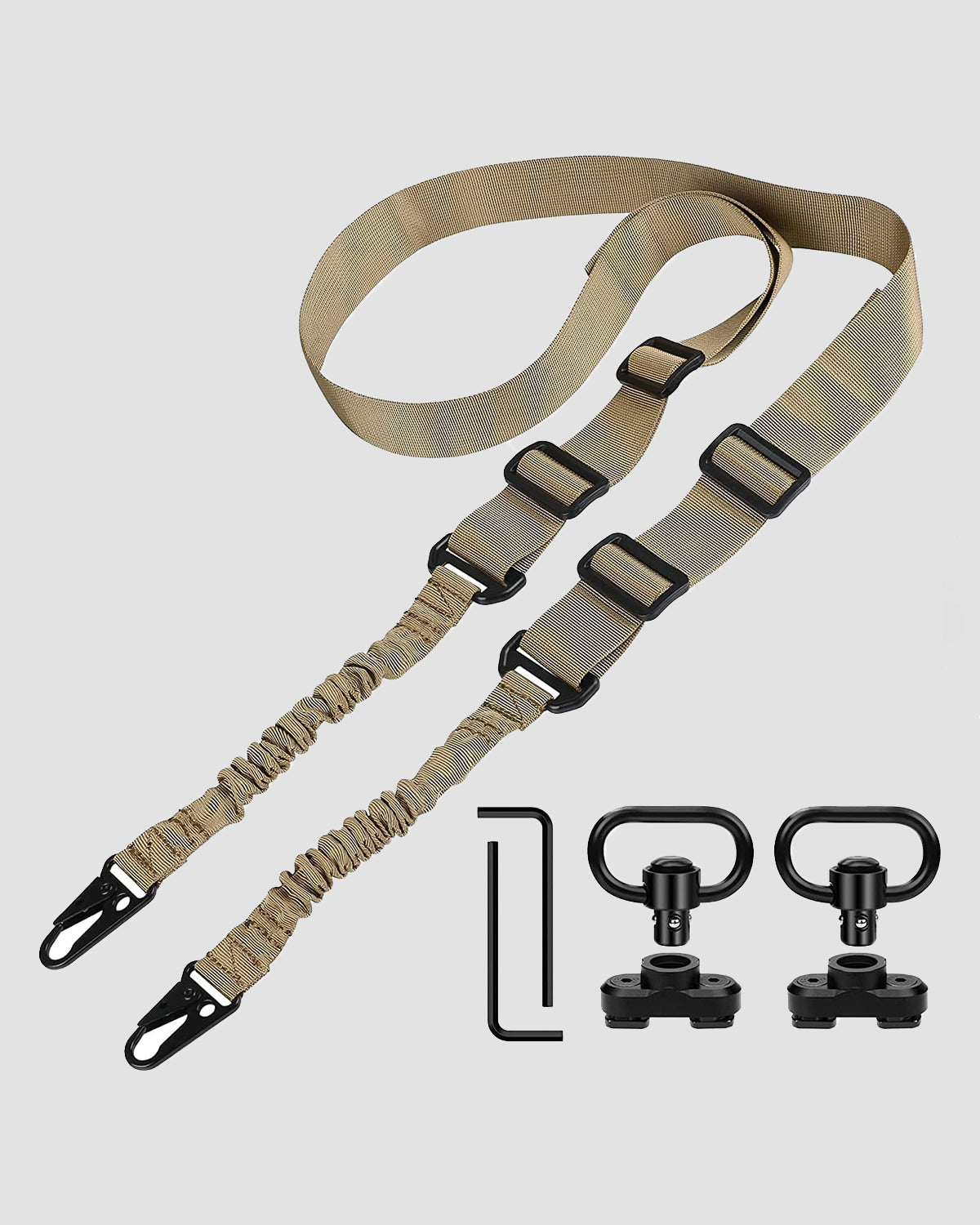 Feyachi S6049K Tactical Sling - Mlok QD Mount Khaki