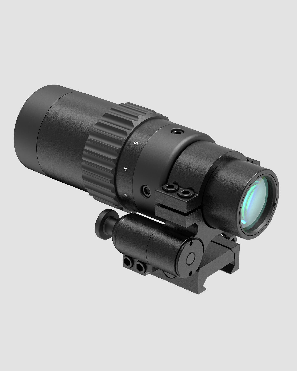 Feyachi M56 Red Dot Magnifier  1.5X - 5X with Flip to Right Side Mount