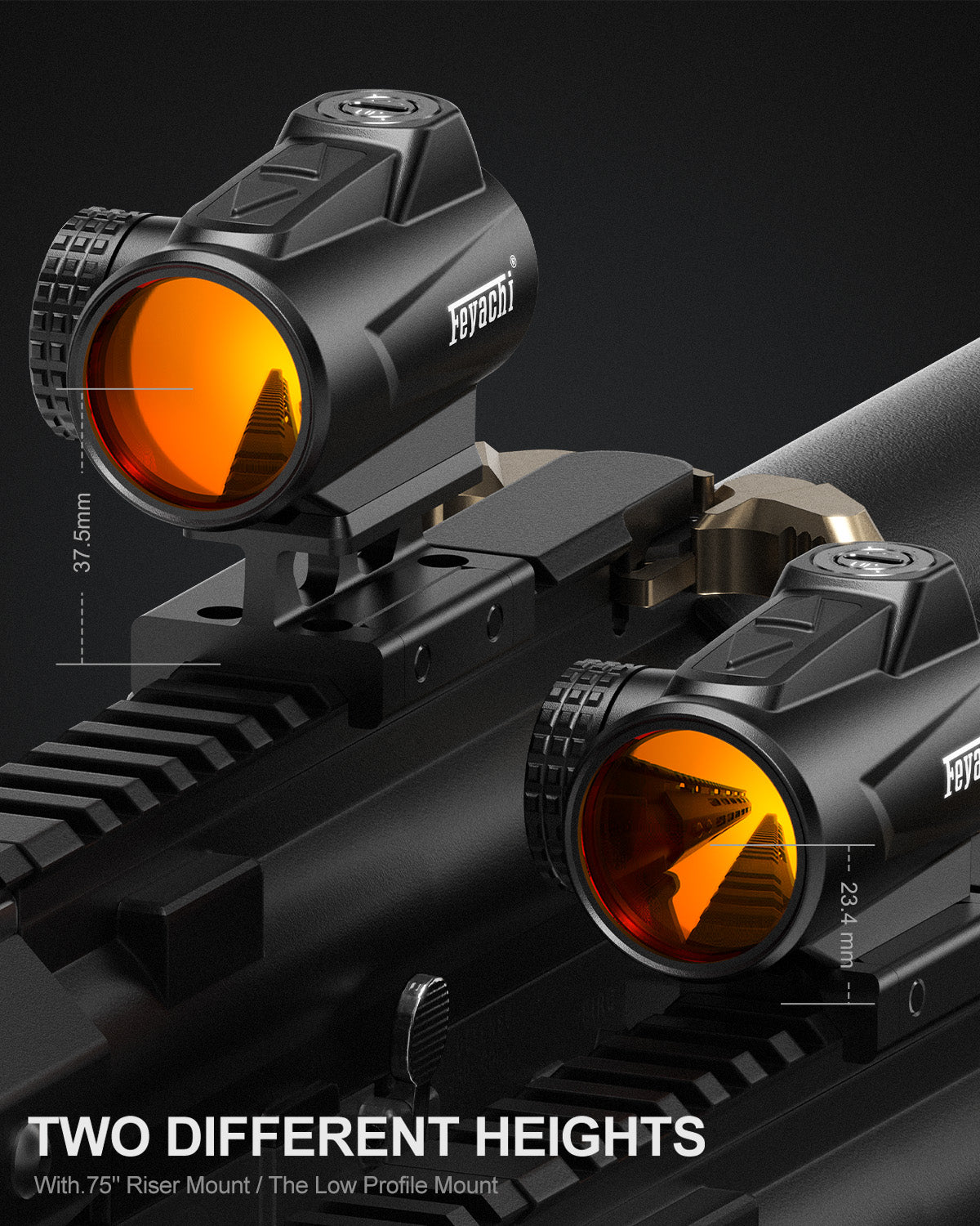 Feyachi M37 1.5-5X Red Dot Vergrootglas met V30 Richtkijkers, Red Dot Sight met zijmontage past 21 mm/22 mm Rails Feyachi M37 1.5-5X Red Dot Vergrootglas met V30 Richtkijkers, Red Dot Sight met zijmontage past 21 mm/22 mm Rails