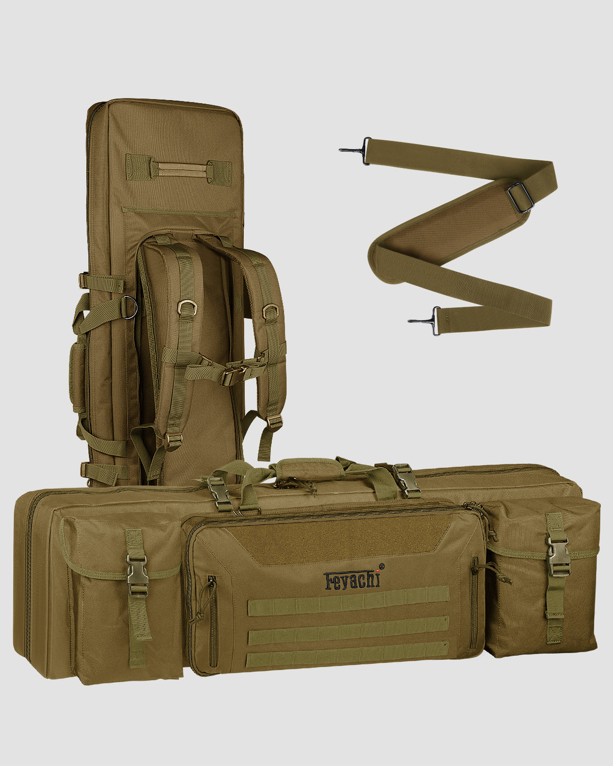 GUAWIN Rifle Bag Rifle Case Shotgun Case Heavy Duty Reinforced Stitched Construction Rifle Backpack, Double Long Soft Gun Cases For Rifles Shotguns Pistols Storage And Transportation In 36" 42" 46" - High