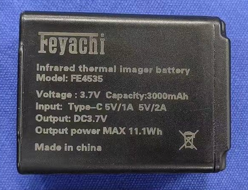 feyachi infrared thermal imager battery