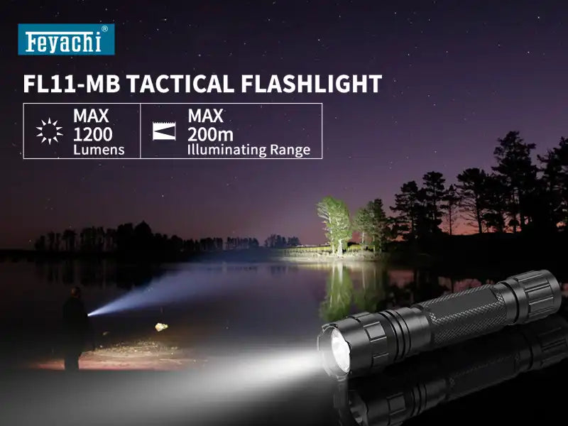 barska 1200 lumen rechargeable tactical flashlight Feyachi FL11-MB Tactical Flashlight