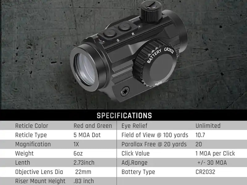 Feyachi Riser Feyachi RDS-36 Red & Green Dot Sight - Micro Reflex with Riser
