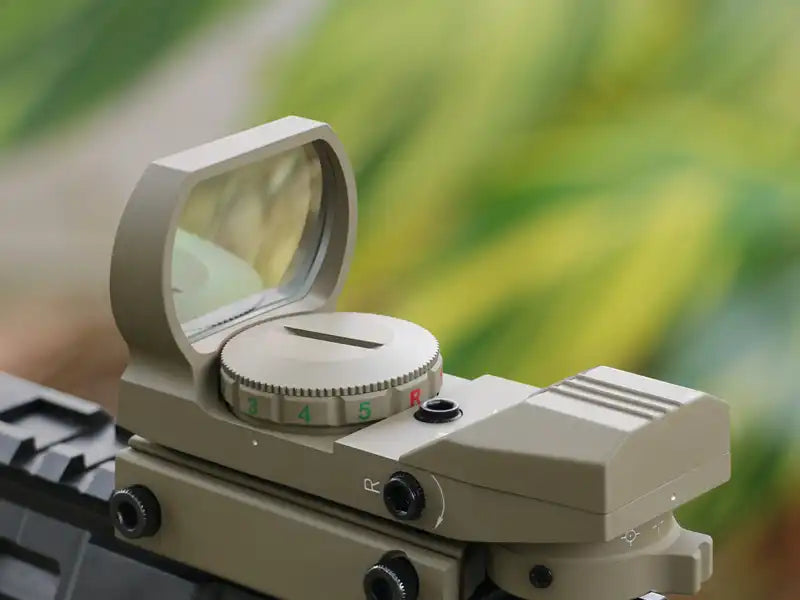 Feyachi Reflex Sight Red Green Dot Optics 4 reticoli regolabili Sight con pulsante di regolazione della luminosità Feyachi Reflex Sight Red Green Dot Optics 4 reticoli regolabili Sight con pulsante di regolazione della luminosità