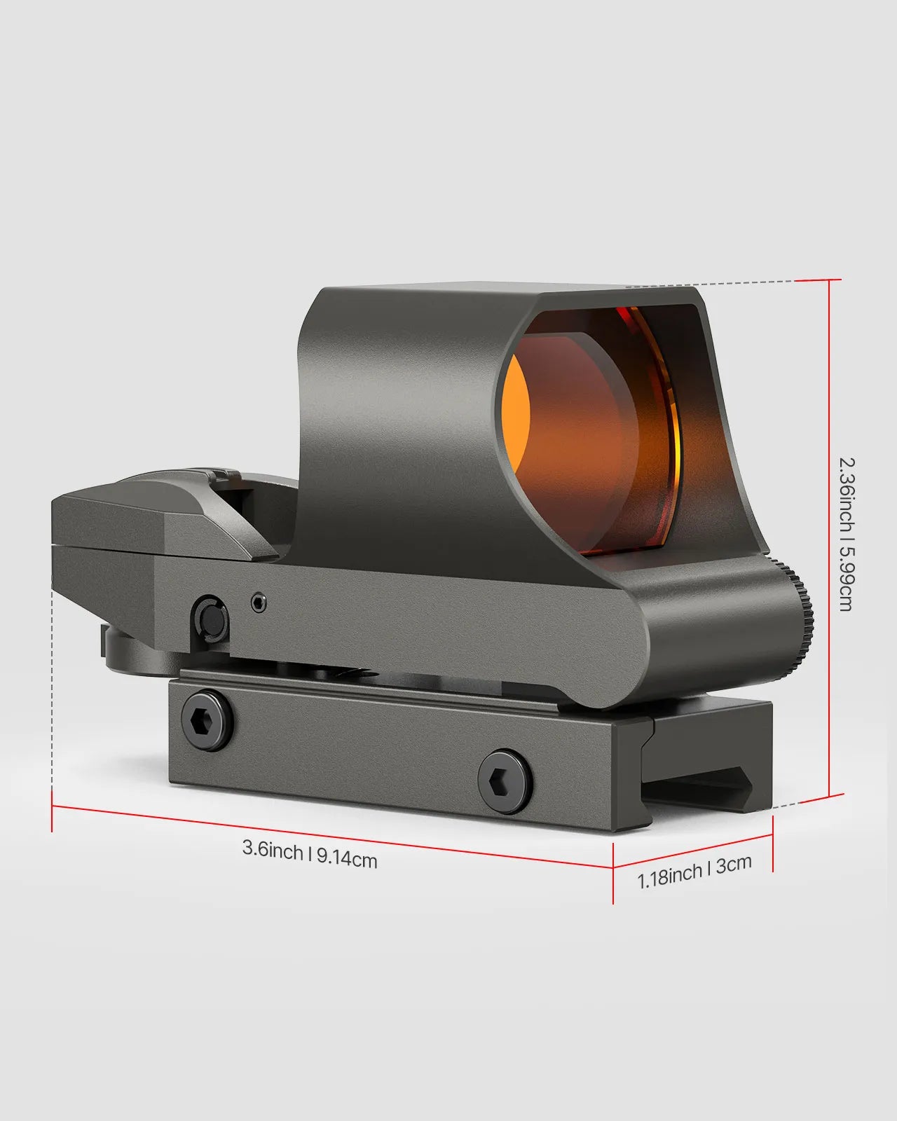 Feyachi Reflex Sight Red & Green Dot Gun Scope 4 reticoli con montaggio su guida a 45 gradi, interruttore On/Off aggiornato Feyachi Reflex Sight Red & Green Dot Gun Scope 4 reticoli con montaggio su guida a 45 gradi, interruttore On/Off aggiornato