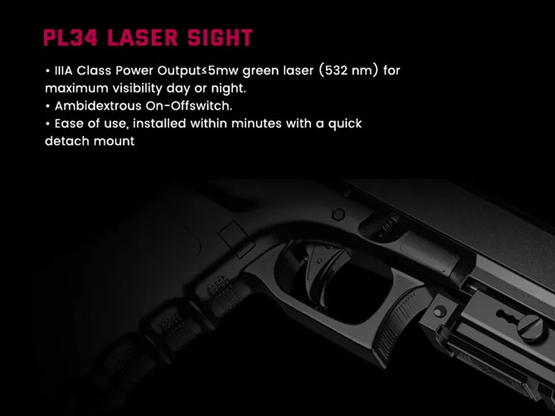  Feyachi PL-34 Green Laser Sight Low-Profile Compact Picatinny  Rail Laser for Pistol Handgun Shotgun Rifle : Sports & Outdoors