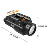 Feyachi HL-20 Compact Tactical Pistol Rail Light 400Lumen Mount Flashlight for Pistol