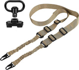Feyachi L46 Sling with Mlok QD Sling Mount, Length Adjustable Sling with Larger Metal H(Khaki)