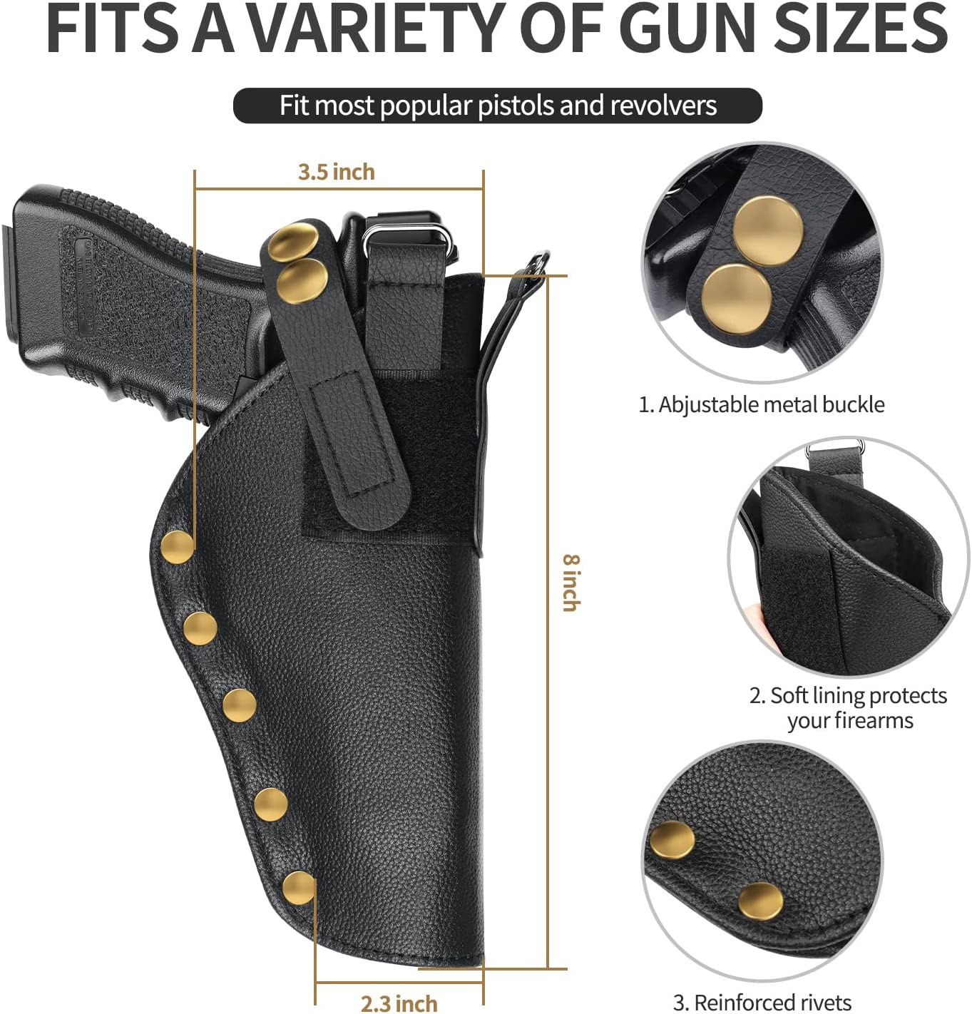 Shoulder Holster Adjustable Vertical Shoulder Gun Holster for Concealed Carry