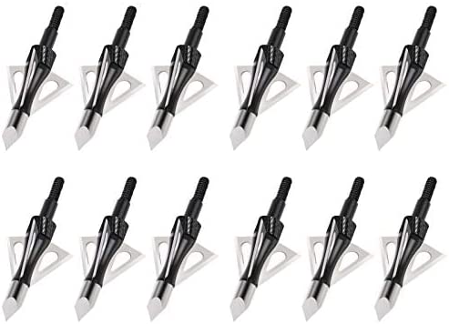 OTW Hunting Broadheads, 3 Fixed Blades 100 Grain Archery Broad Heads Archery Broadheads for Small Game Crossbows and Compound Bow Arrows