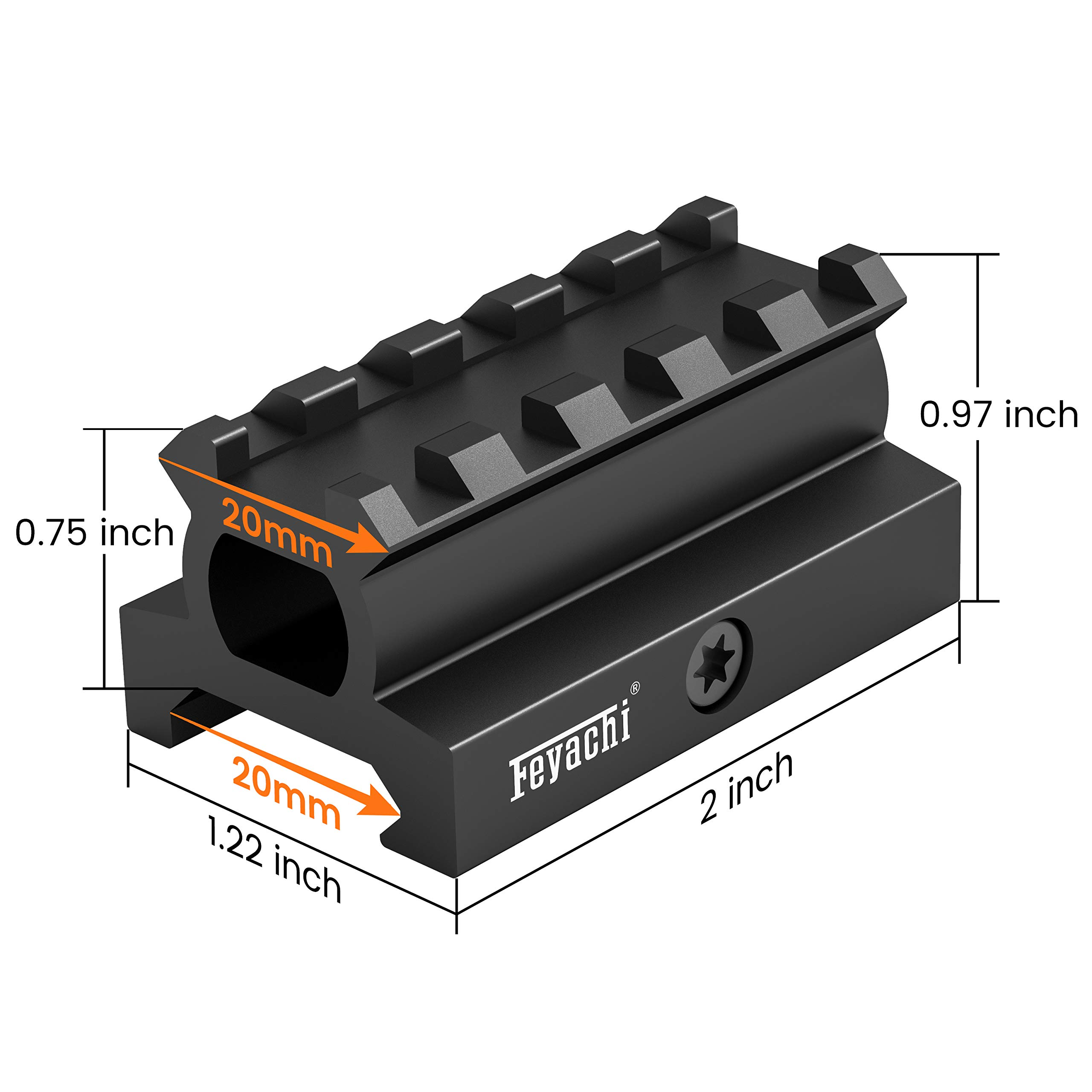 Feyachi Riser Feyachi RM26 Riser Mount - Picatinny Rail 0.75 inch